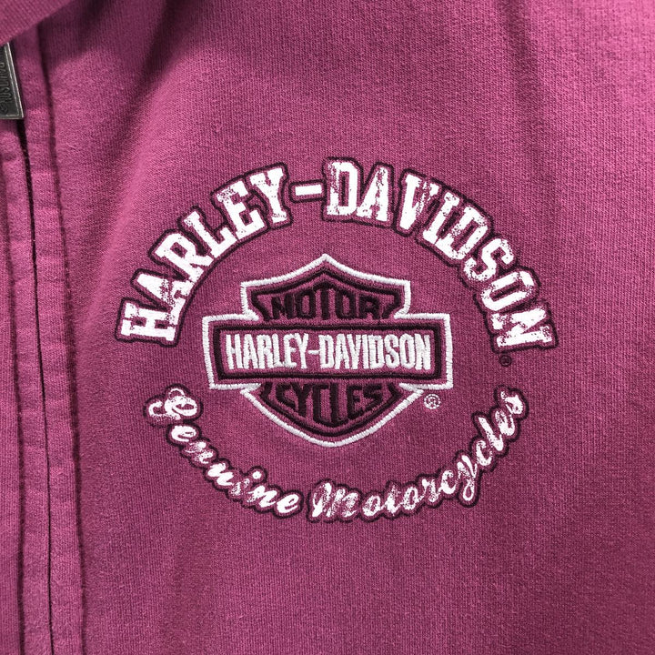 Harley-Davidson Sweat Full Zip Hoodie for Women (S) cotton purple type Vintage Second Hand