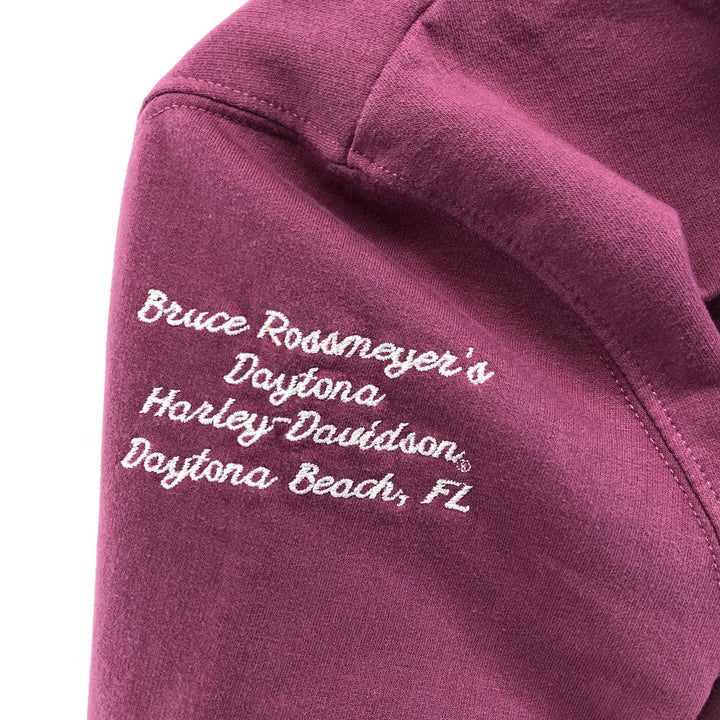 Harley-Davidson Sweat Full Zip Hoodie for Women (S) cotton purple type Vintage Second Hand