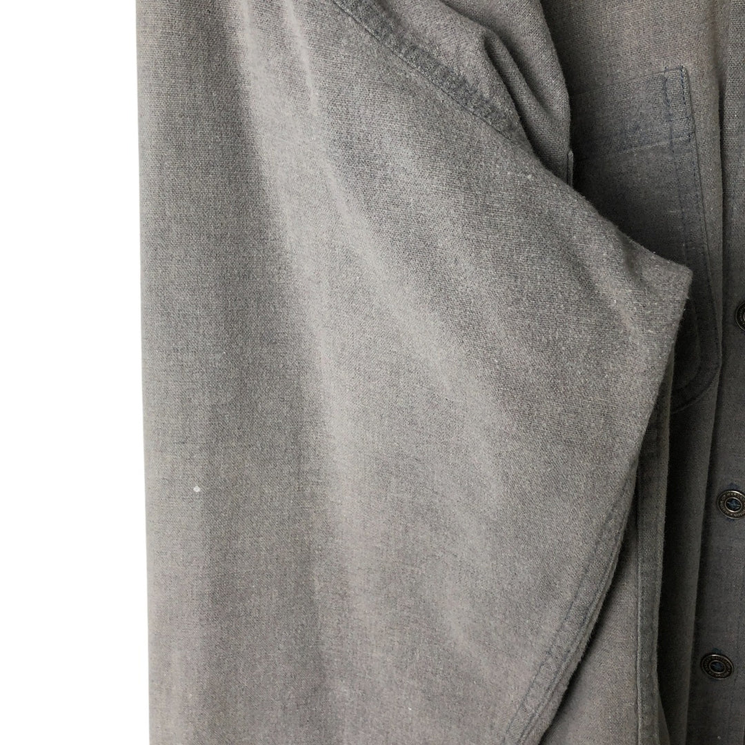 Harley-Davidson Eagle Pattern Back Print Long Sleeve Cotton Shirt Women's Size L cotton gray type Vintage Second Hand