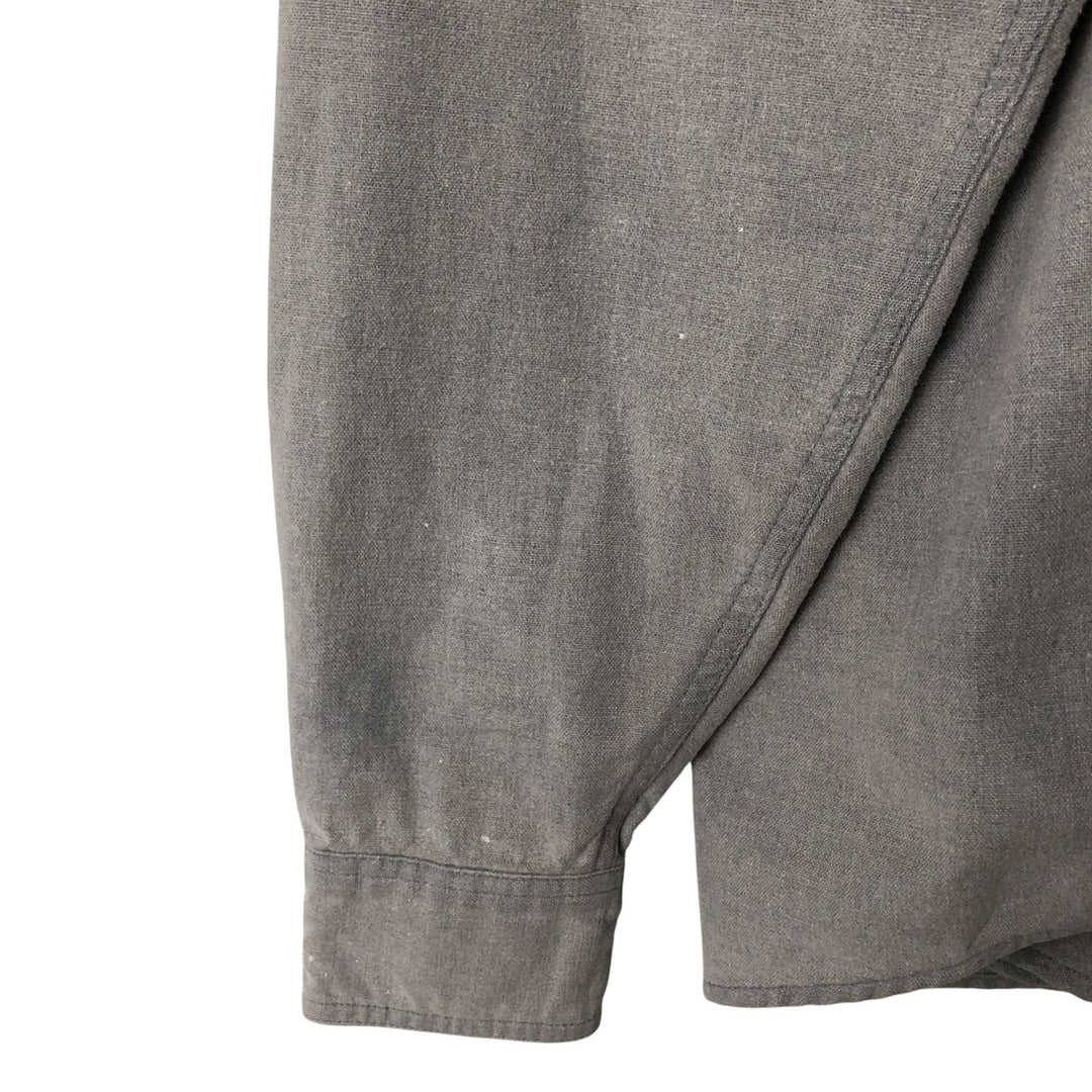 Harley-Davidson Eagle Pattern Back Print Long Sleeve Cotton Shirt Women's Size L cotton gray type Vintage Second Hand