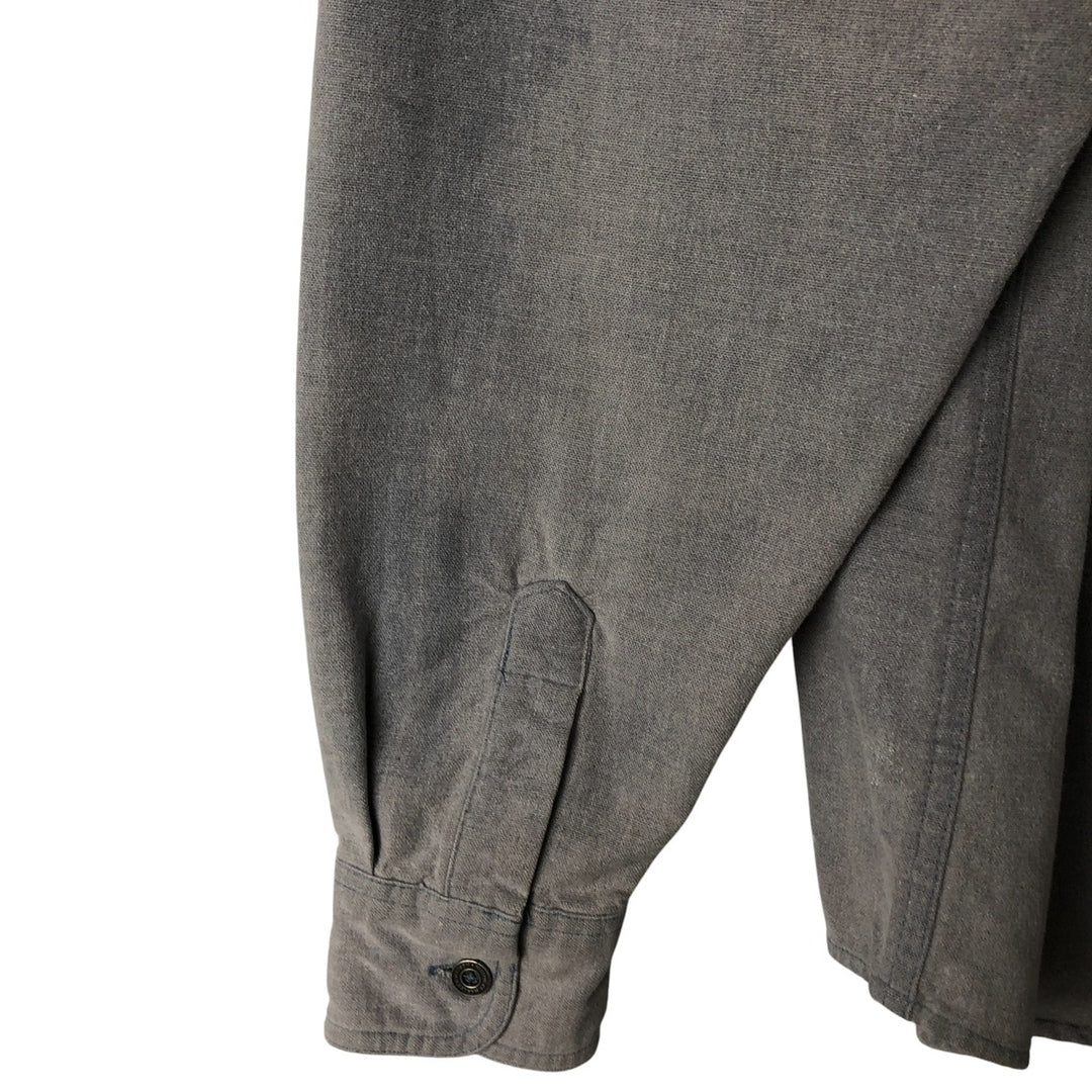 Harley-Davidson Eagle Pattern Back Print Long Sleeve Cotton Shirt Women's Size L cotton gray type Vintage Second Hand