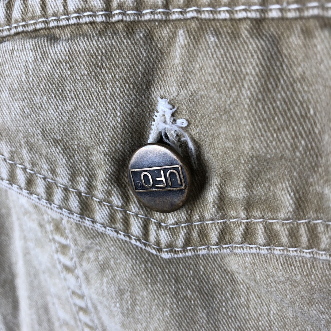 UFO denim jacket, denim jacket, made in Italy, women's size M, vintage cotton Beige type Vintage Second Hand