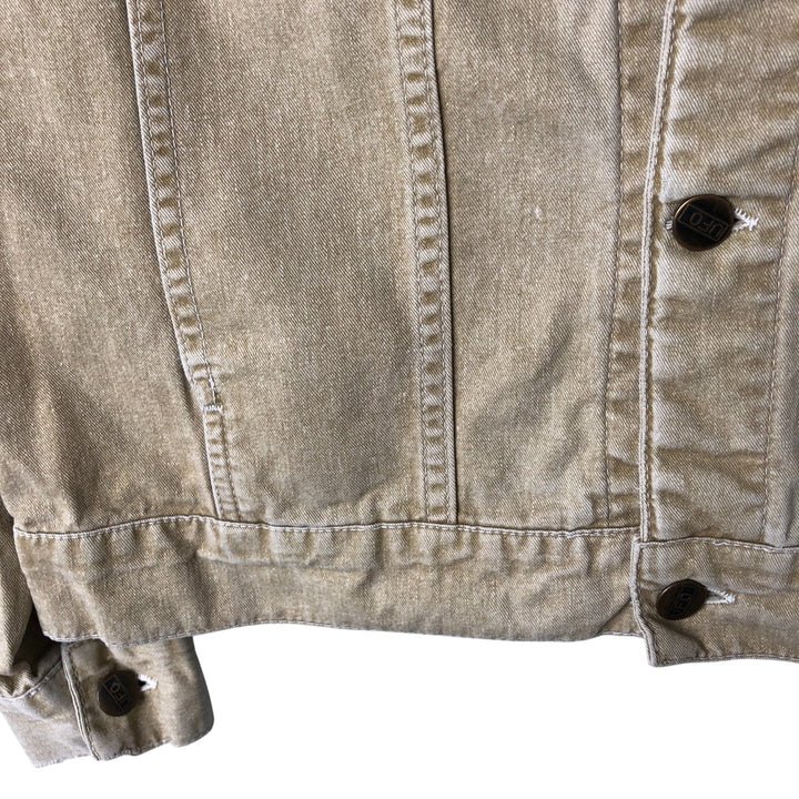 UFO denim jacket, denim jacket, made in Italy, women's size M, vintage cotton Beige type Vintage Second Hand
