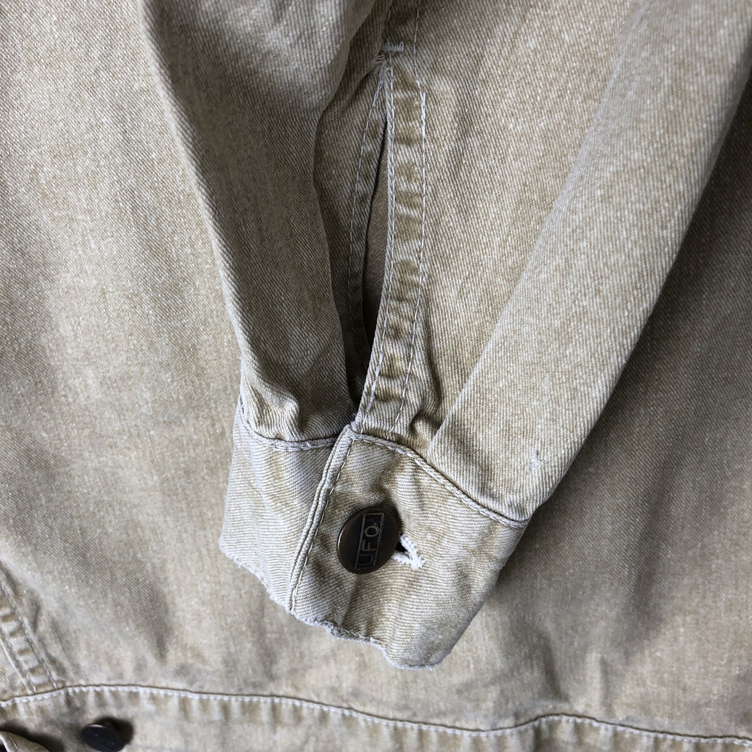UFO denim jacket, denim jacket, made in Italy, women's size M, vintage cotton Beige type Vintage Second Hand
