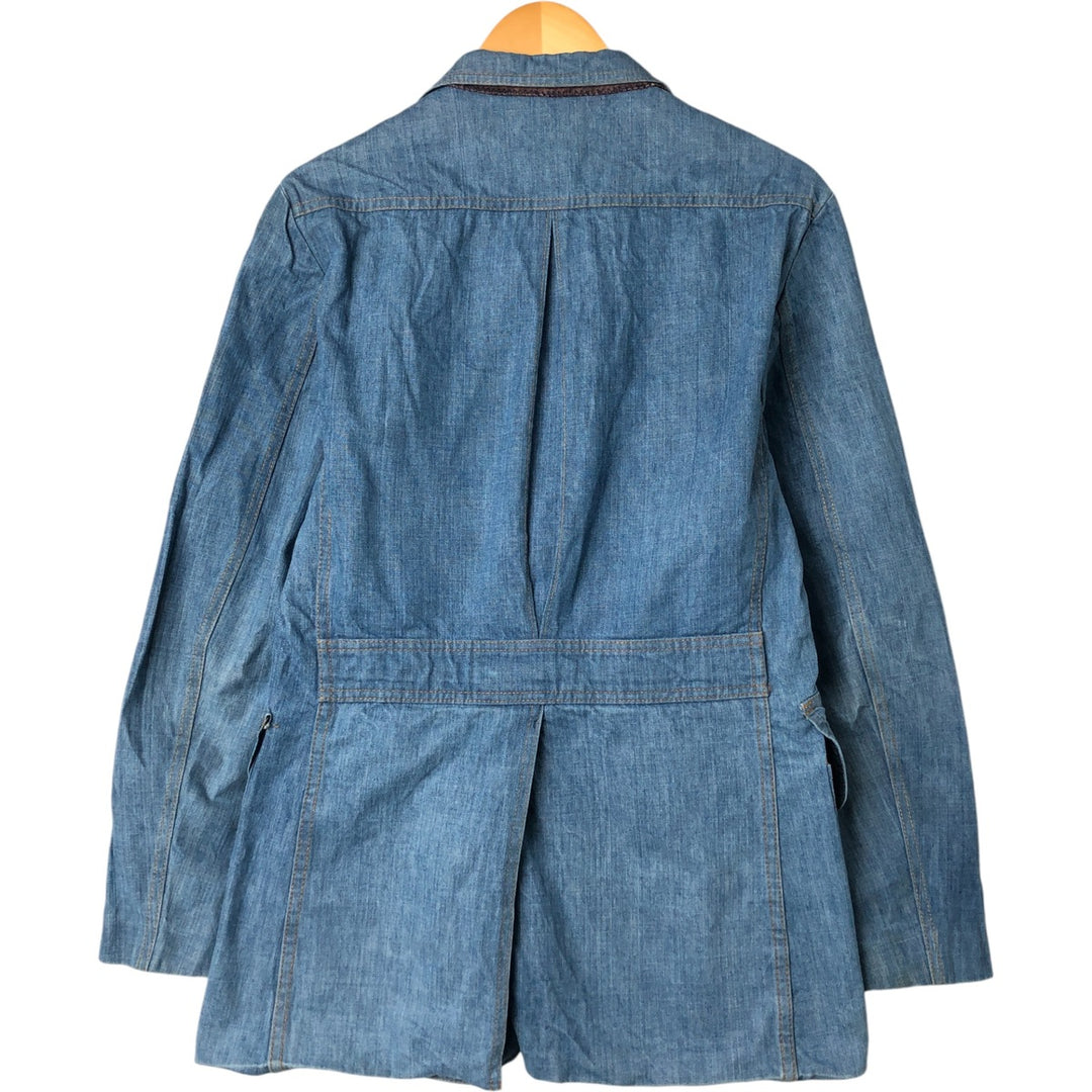 Vintage 70'S Lee denim tailored jacket, made in USA, size M for men cotton blue type Vintage Second Hand
