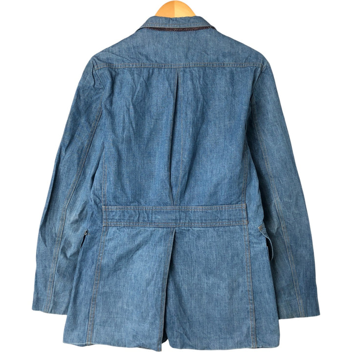 Vintage 70'S Lee denim tailored jacket, made in USA, size M for men cotton blue type Vintage Second Hand