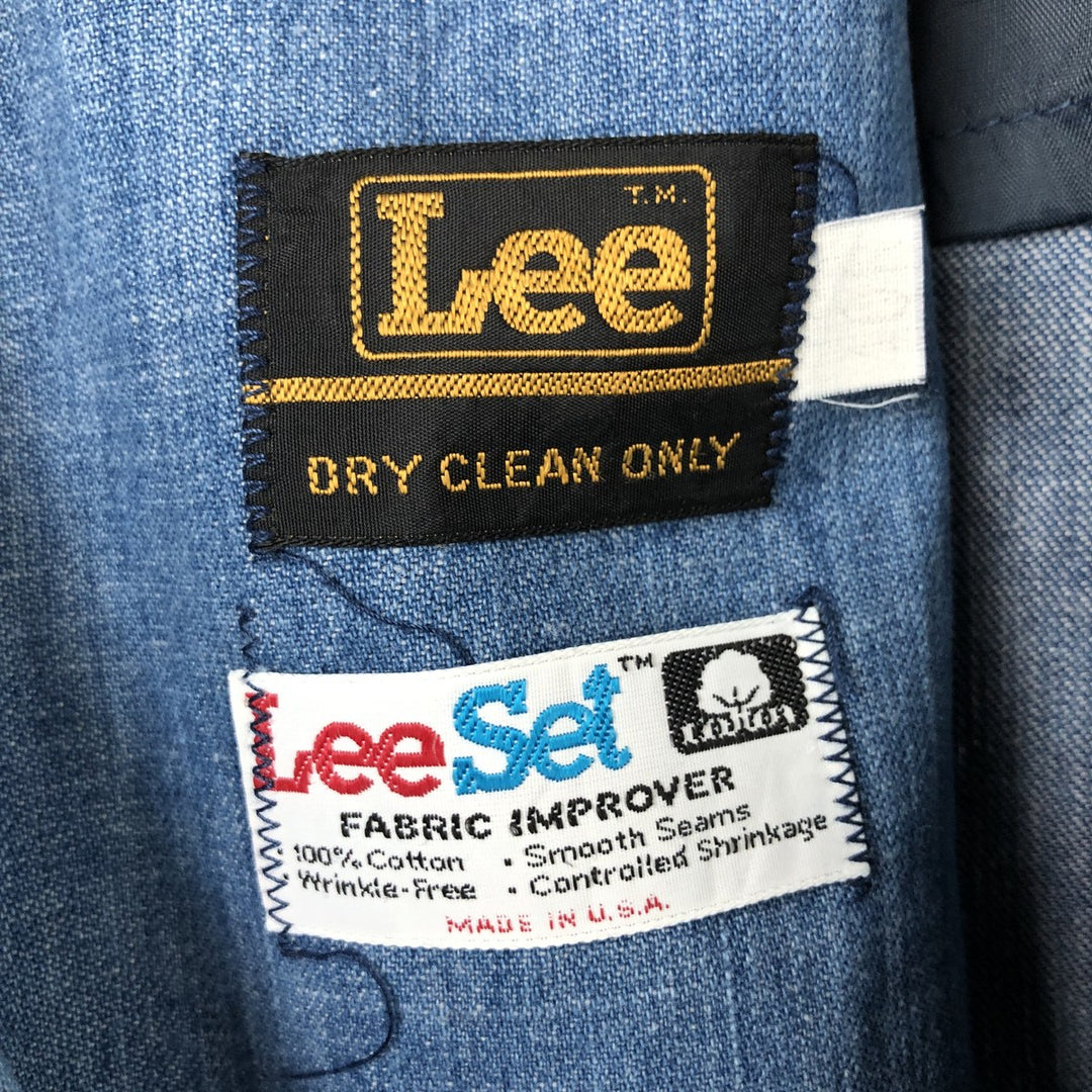 Vintage 70'S Lee denim tailored jacket, made in USA, size M for men cotton blue type Vintage Second Hand