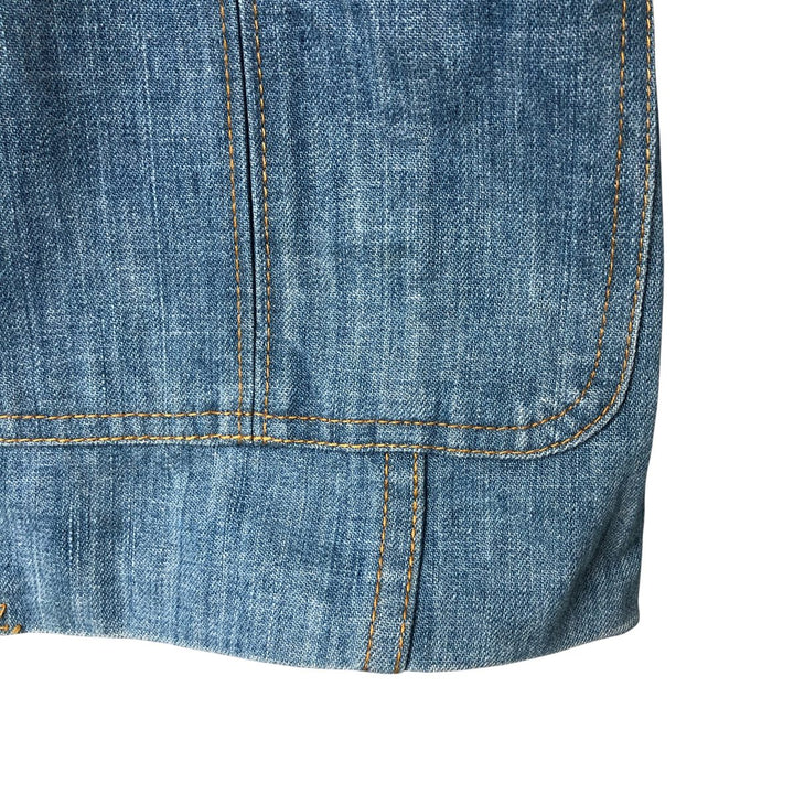 Vintage 70'S Lee denim tailored jacket, made in USA, size M for men cotton blue type Vintage Second Hand