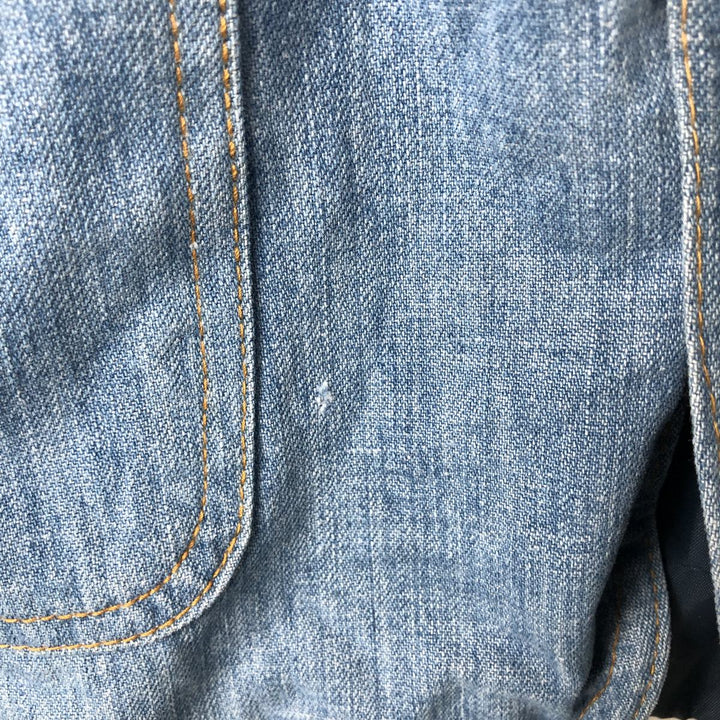 Vintage 70'S Lee denim tailored jacket, made in USA, size M for men cotton blue type Vintage Second Hand