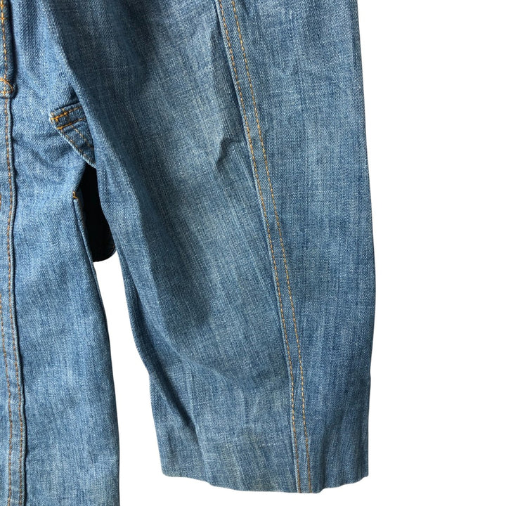 Vintage 70'S Lee denim tailored jacket, made in USA, size M for men cotton blue type Vintage Second Hand