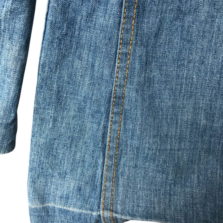 Vintage 70'S Lee denim tailored jacket, made in USA, size M for men cotton blue type Vintage Second Hand