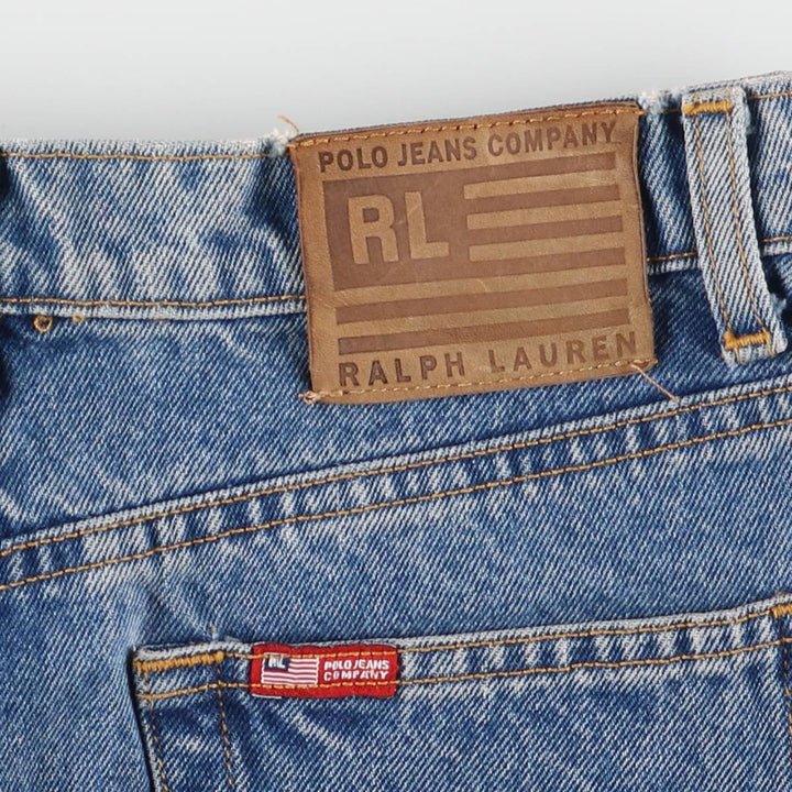 Ralph Lauren POLO JEANS COMPANY denim trapezoid mini skirt for women size L cotton blue type Vintage Second Hand