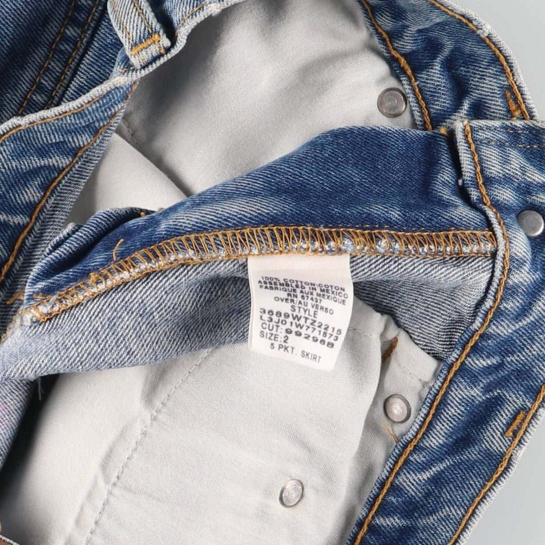 Ralph Lauren POLO JEANS COMPANY denim trapezoid mini skirt for women size L cotton blue type Vintage Second Hand