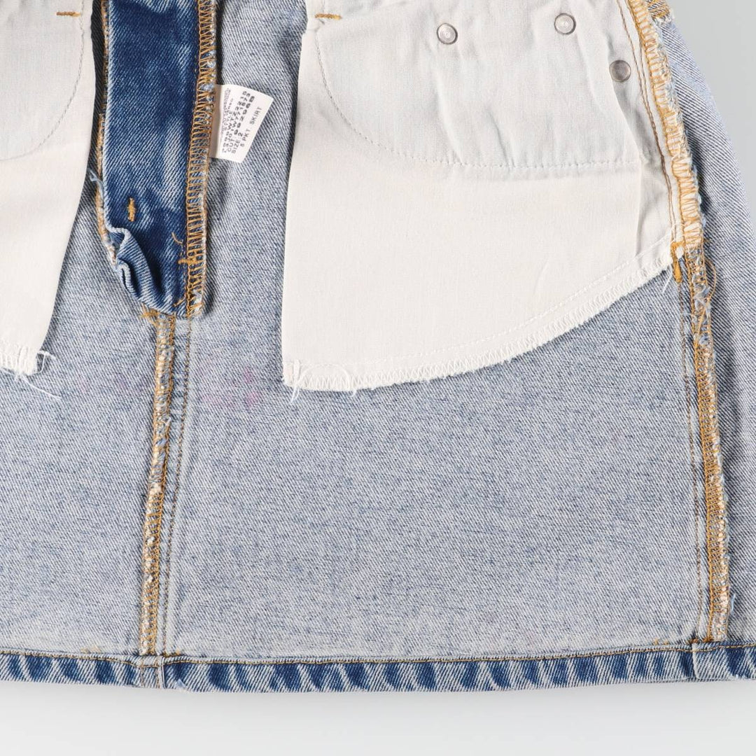 Ralph Lauren POLO JEANS COMPANY denim trapezoid mini skirt for women size L cotton blue type Vintage Second Hand