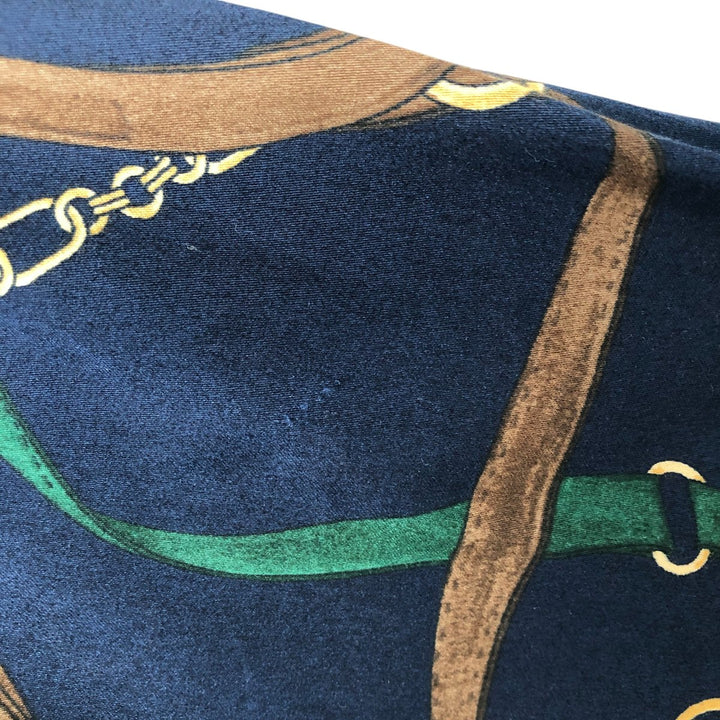 Ralph Lauren LAUREN Lauren all-over print long sleeve cotton shirt, women's size XXL cotton navy blue type Vintage Second Hand