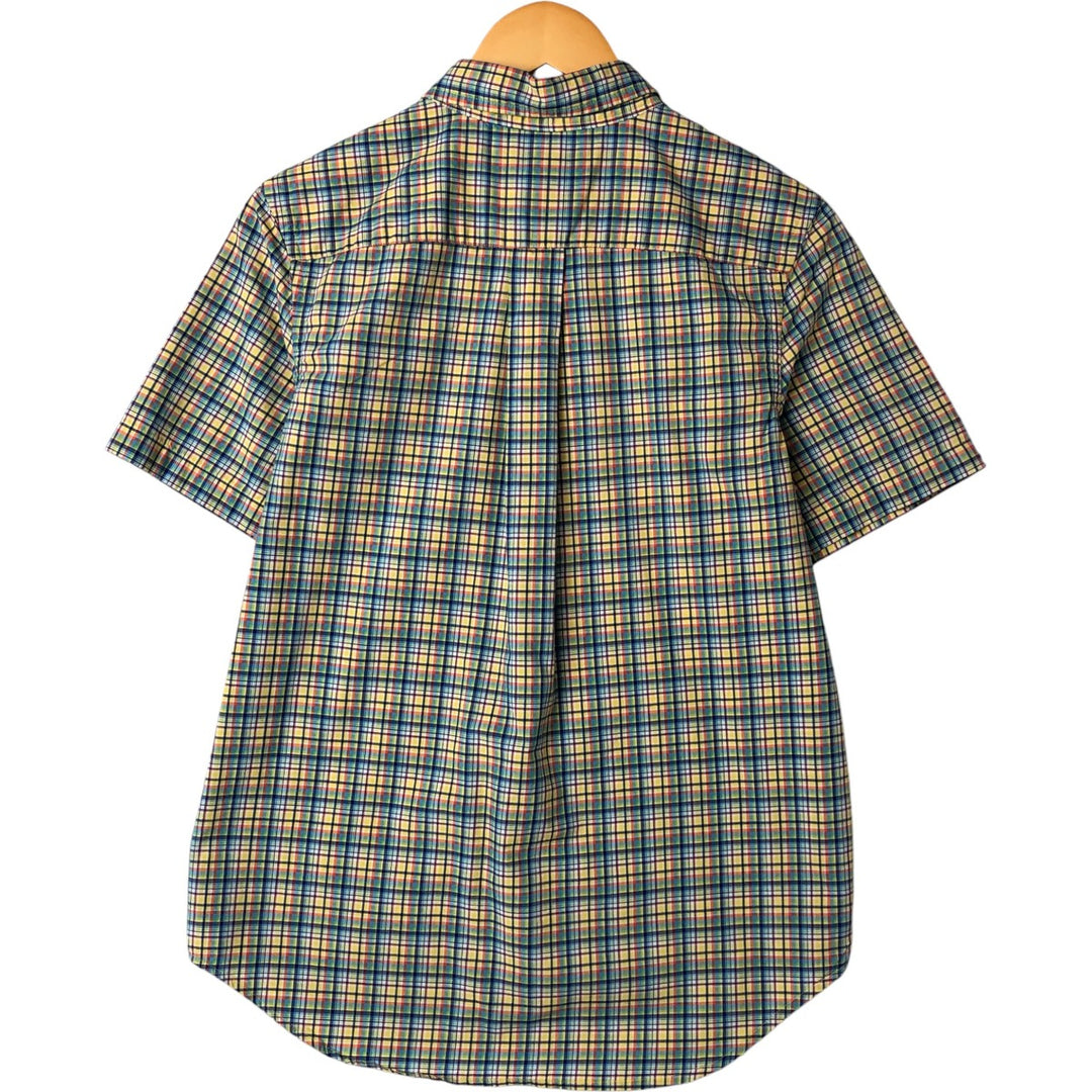 Ralph Lauren Check Pattern Short Sleeve Button Down Shirt Women's M Size cotton multicolor Vintage Second Hand