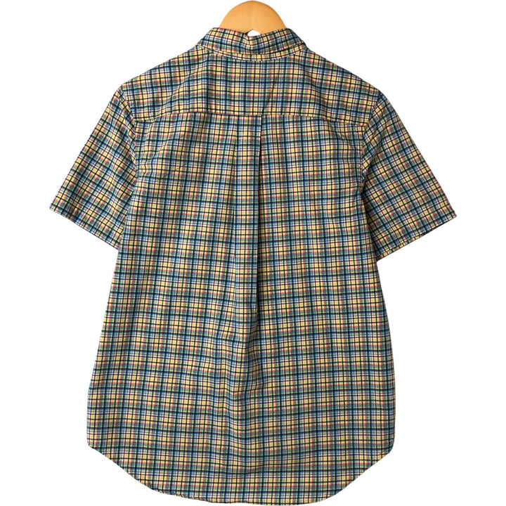 Ralph Lauren Check Pattern Short Sleeve Button Down Shirt Women's M Size cotton multicolor Vintage Second Hand