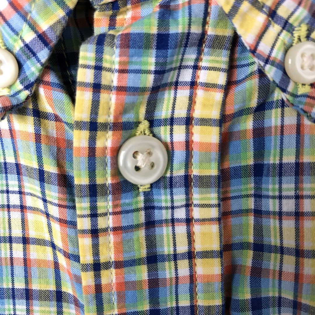 Ralph Lauren Check Pattern Short Sleeve Button Down Shirt Women's M Size cotton multicolor Vintage Second Hand