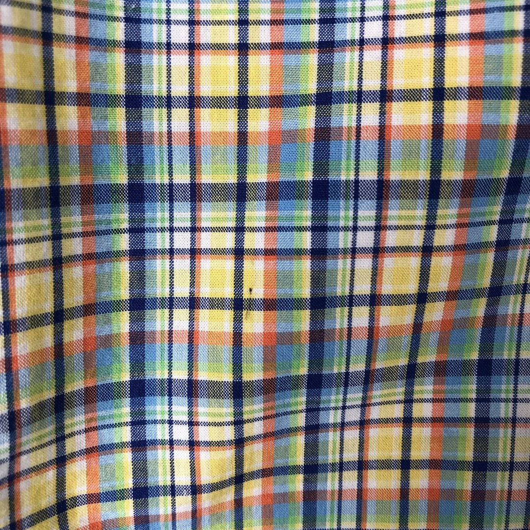 Ralph Lauren Check Pattern Short Sleeve Button Down Shirt Women's M Size cotton multicolor Vintage Second Hand