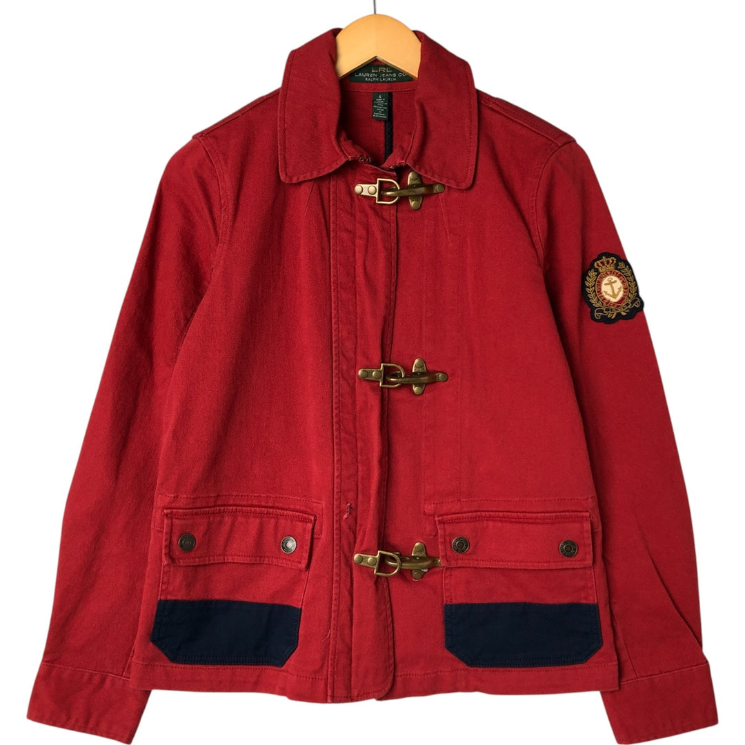 Ralph Lauren LRL LAUREN JEANS COMPANY Fireman Jacket Women's S size cotton red type Vintage Second Hand