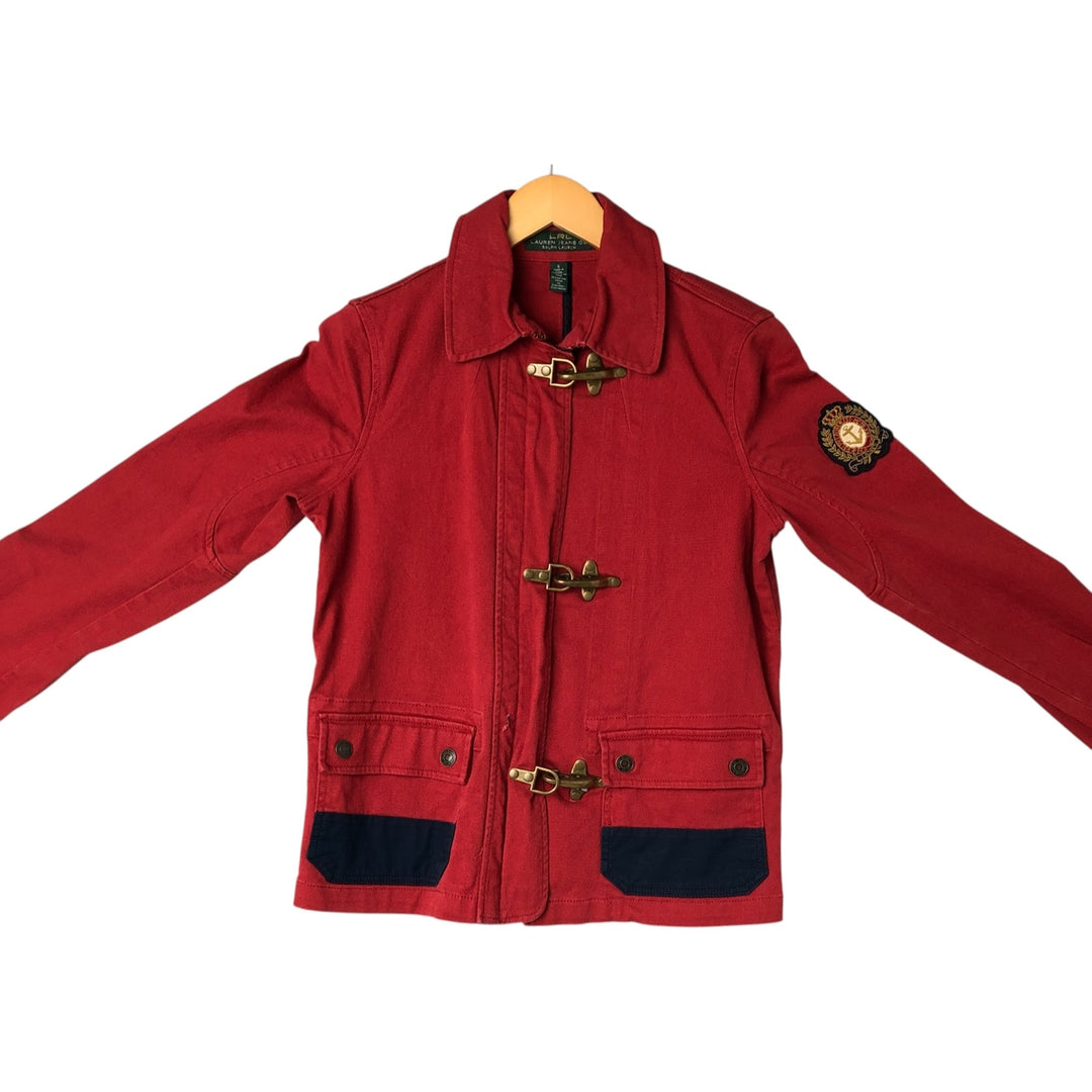 Ralph Lauren LRL LAUREN JEANS COMPANY Fireman Jacket Women's S size cotton red type Vintage Second Hand