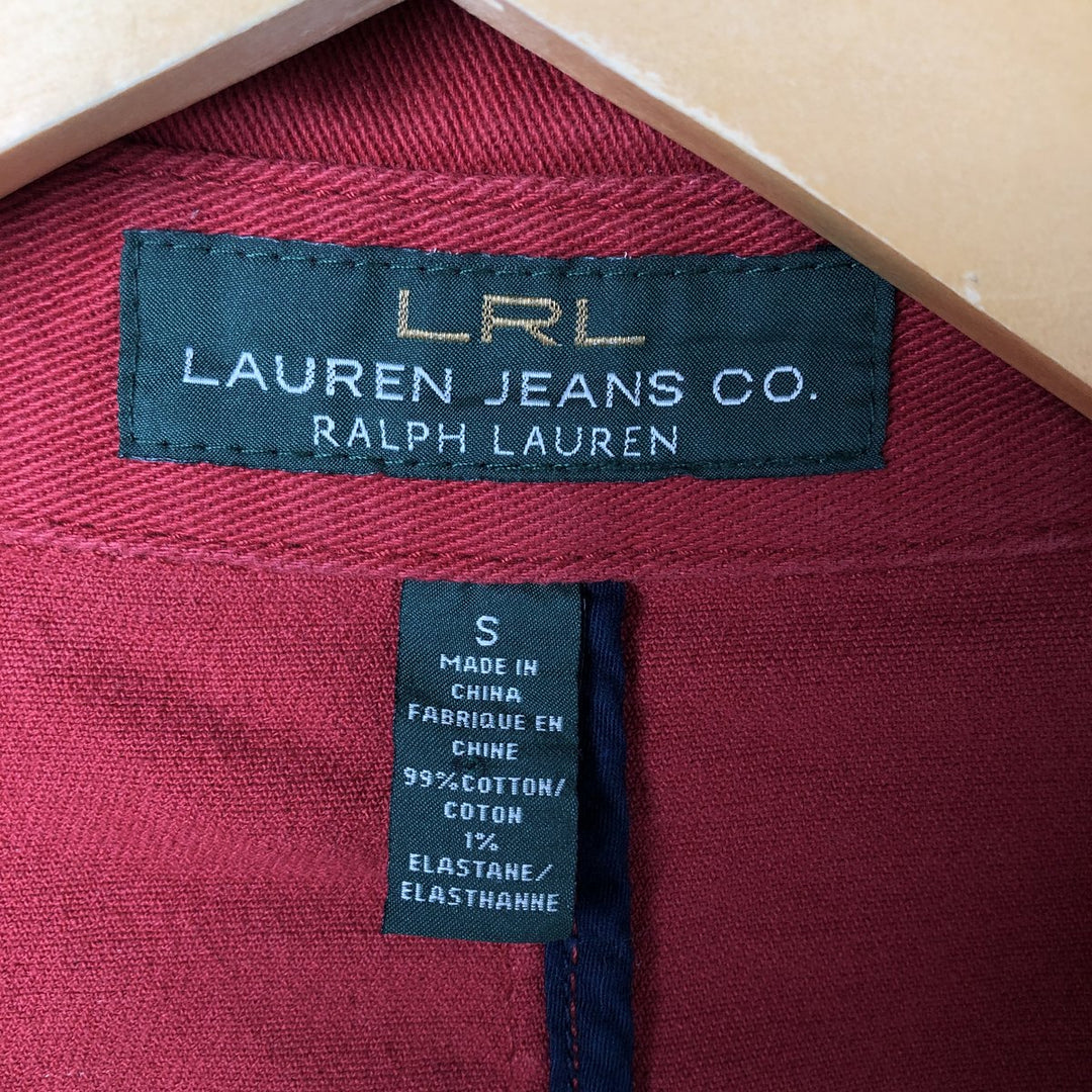 Ralph Lauren LRL LAUREN JEANS COMPANY Fireman Jacket Women's S size cotton red type Vintage Second Hand