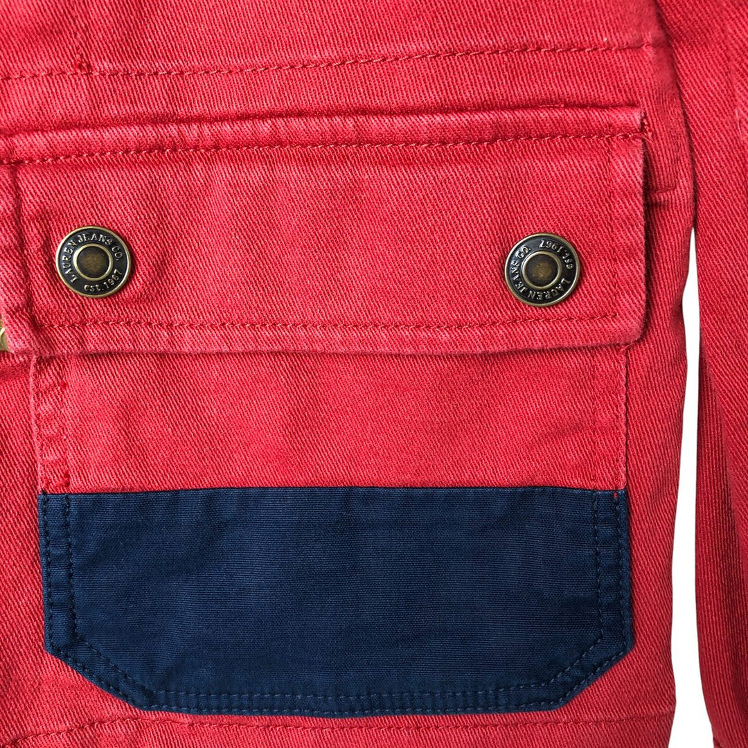 Ralph Lauren LRL LAUREN JEANS COMPANY Fireman Jacket Women's S size cotton red type Vintage Second Hand