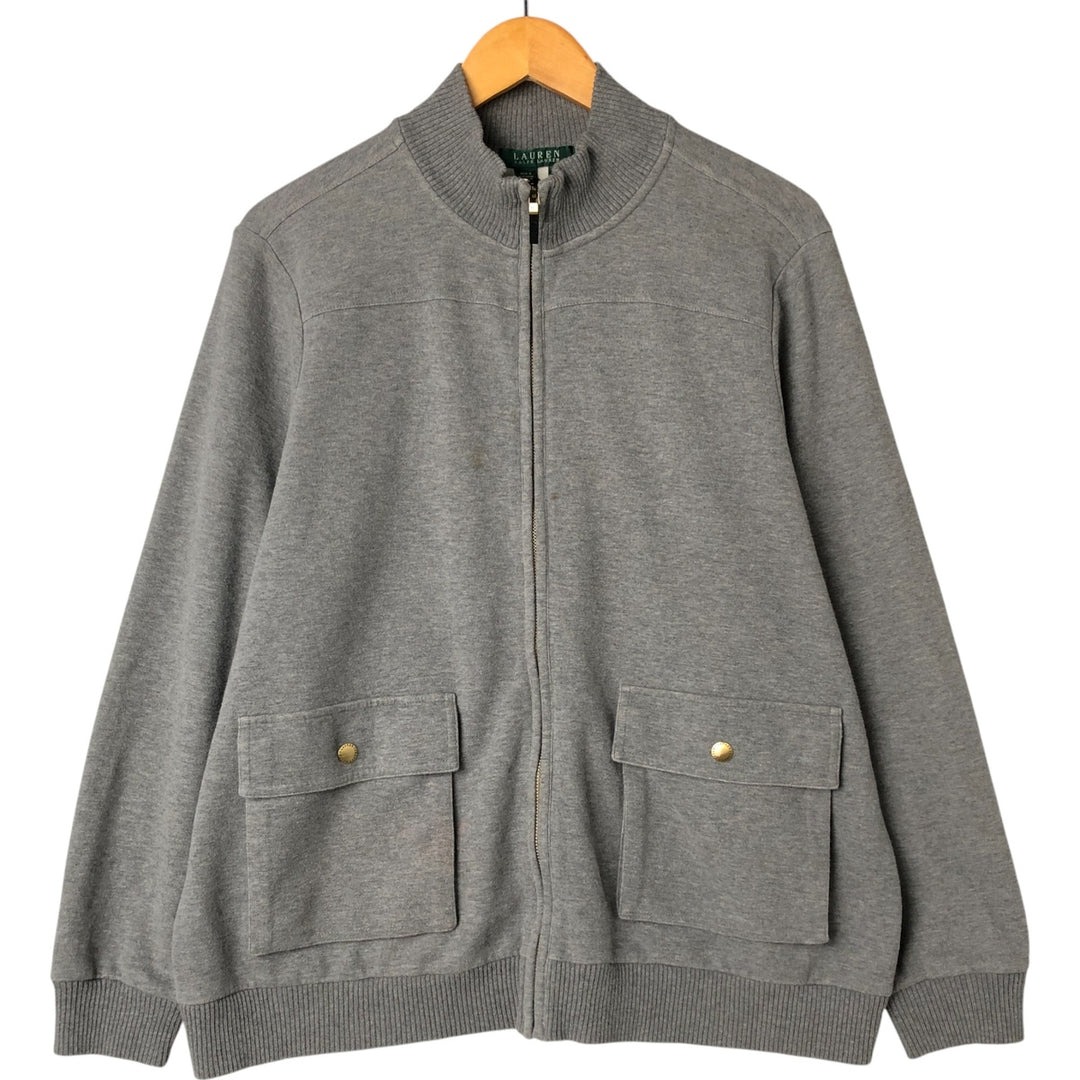 Ralph Lauren LAUREN Lauren Sweat Blouson Women's XXL cotton gray type Vintage Second Hand
