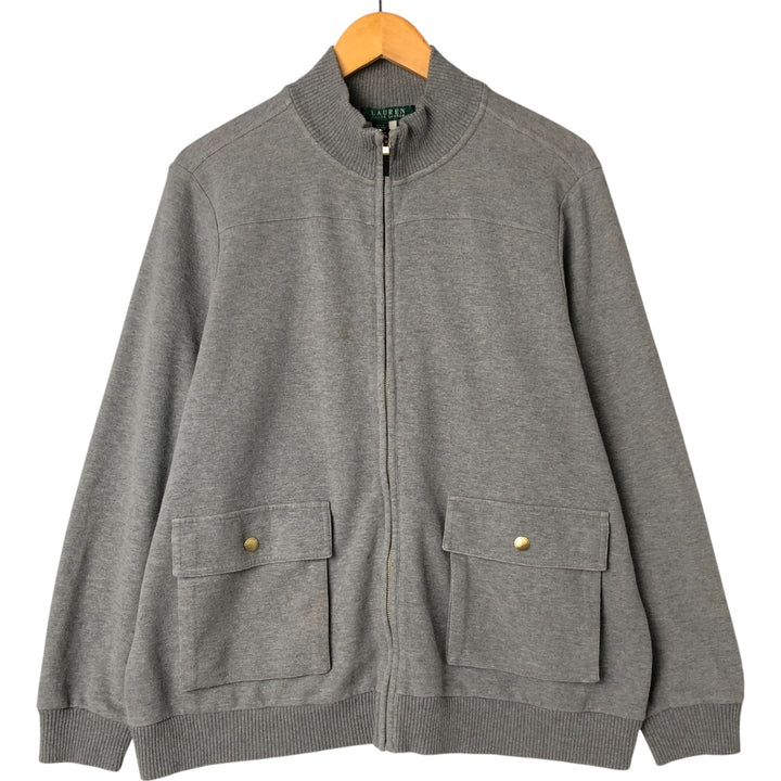Ralph Lauren LAUREN Lauren Sweat Blouson Women's XXL cotton gray type Vintage Second Hand