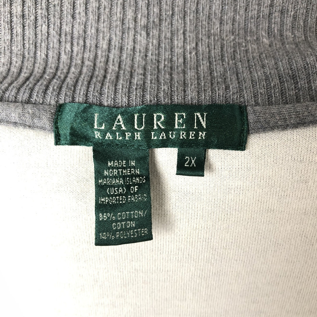 Ralph Lauren LAUREN Lauren Sweat Blouson Women's XXL cotton gray type Vintage Second Hand