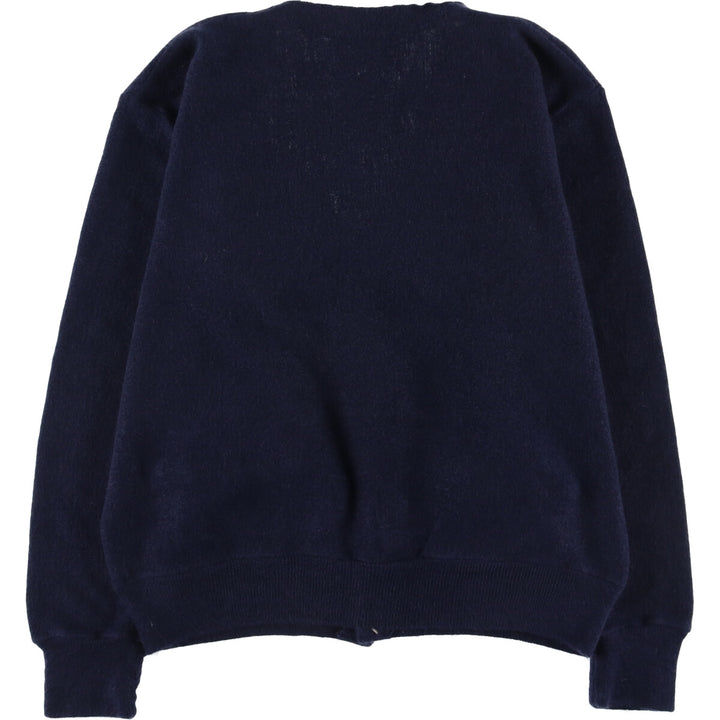 Vintage 1970'S Sears Kings Road acrylic knit cardigan, size L, men's acrylic navy blue type Vintage Second Hand
