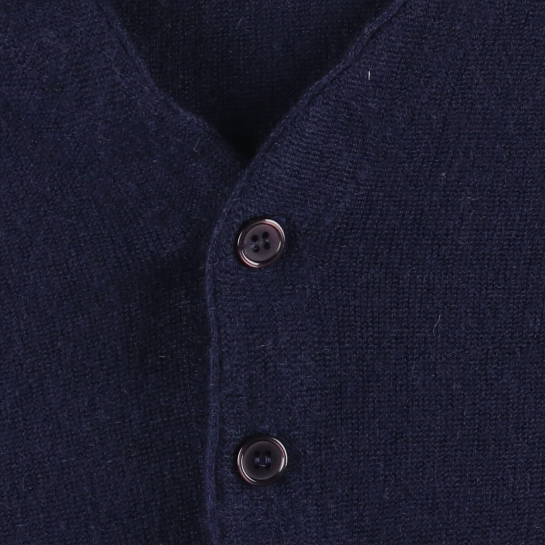 Vintage 1970'S Sears Kings Road acrylic knit cardigan, size L, men's acrylic navy blue type Vintage Second Hand