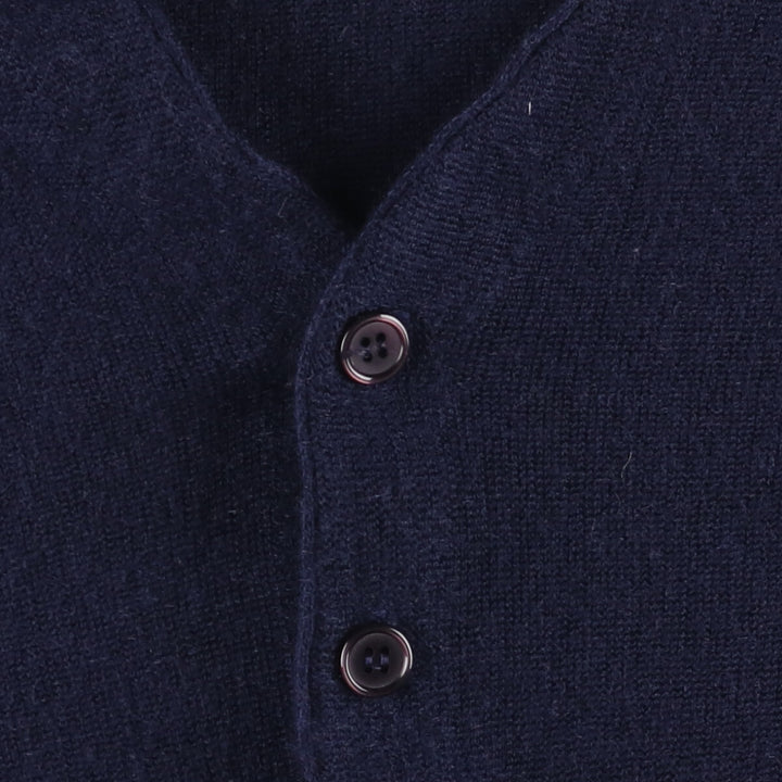 Vintage 1970'S Sears Kings Road acrylic knit cardigan, size L, men's acrylic navy blue type Vintage Second Hand