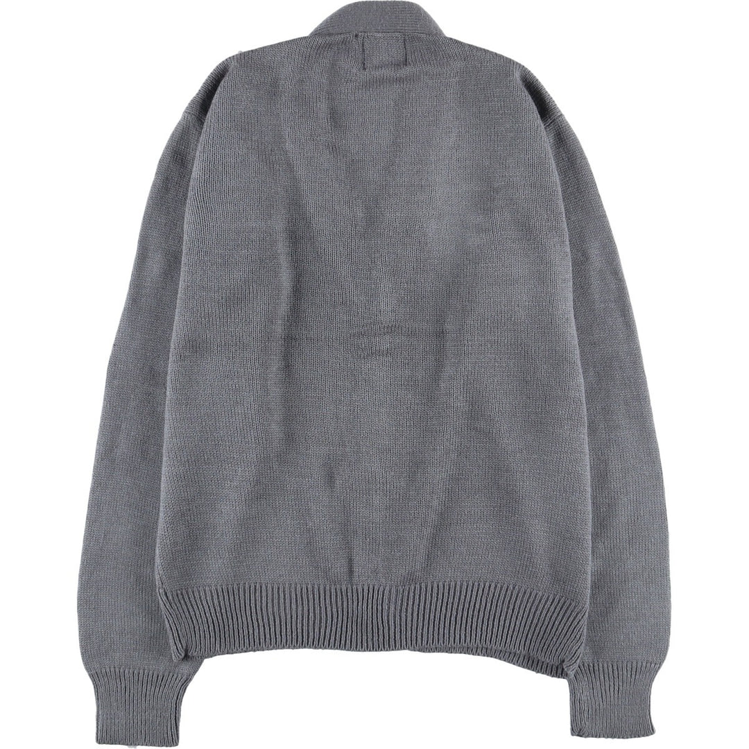 Sears Premiere Ribbed Acrylic Knit Cardigan, Men's Size Medium acrylic gray type Vintage Second Hand