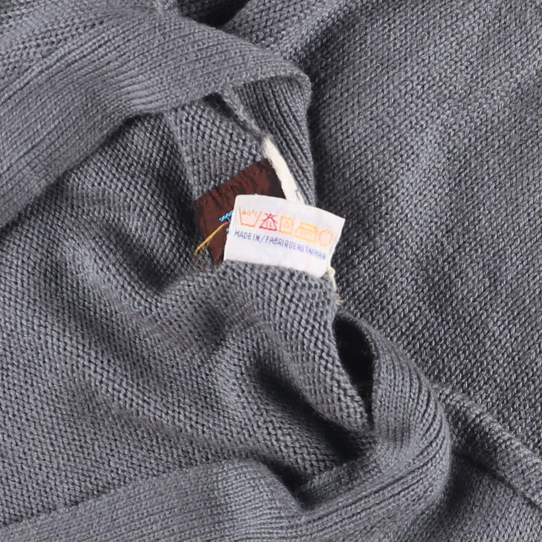 Sears Premiere Ribbed Acrylic Knit Cardigan, Men's Size Medium acrylic gray type Vintage Second Hand