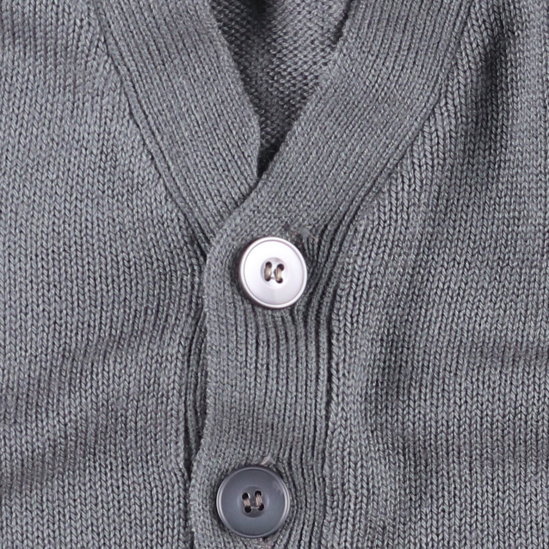 Sears Premiere Ribbed Acrylic Knit Cardigan, Men's Size Medium acrylic gray type Vintage Second Hand