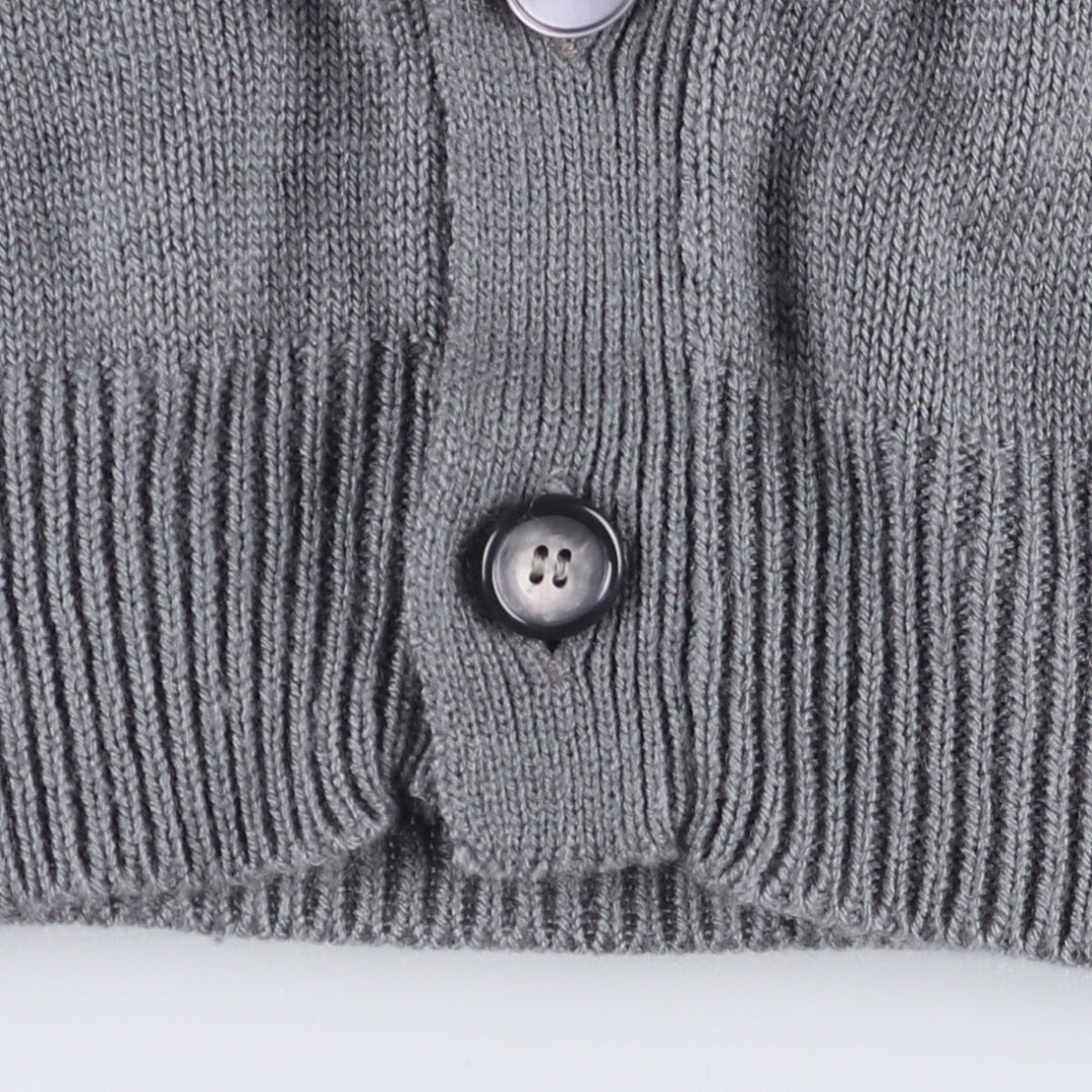 Sears Premiere Ribbed Acrylic Knit Cardigan, Men's Size Medium acrylic gray type Vintage Second Hand
