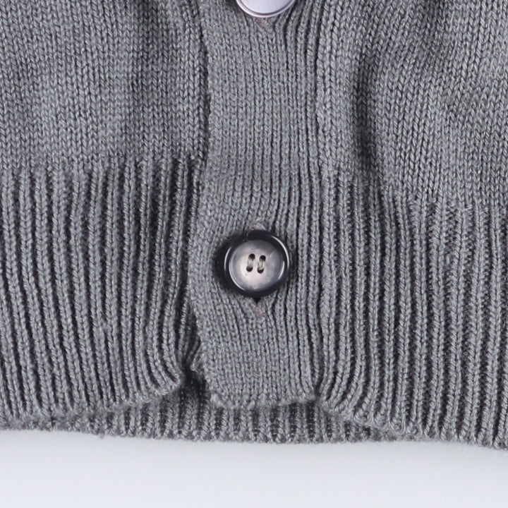 Sears Premiere Ribbed Acrylic Knit Cardigan, Men's Size Medium acrylic gray type Vintage Second Hand