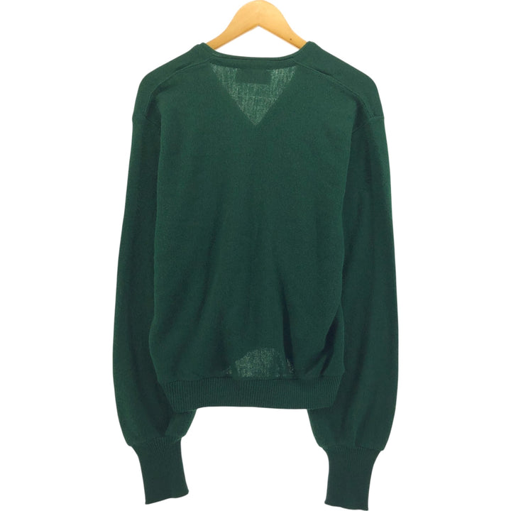Vintage 1970'S Robert Bruce PAR-70 acrylic knit cardigan, made in the USA, size L, men's Oron Acrylic green type Vintage Second Hand