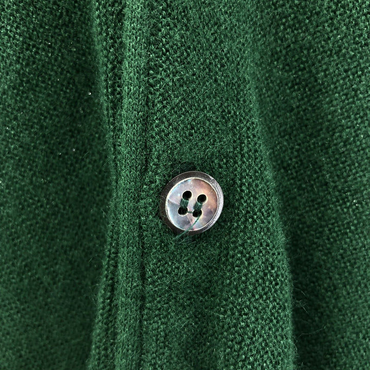 Vintage 1970'S Robert Bruce PAR-70 acrylic knit cardigan, made in the USA, size L, men's Oron Acrylic green type Vintage Second Hand