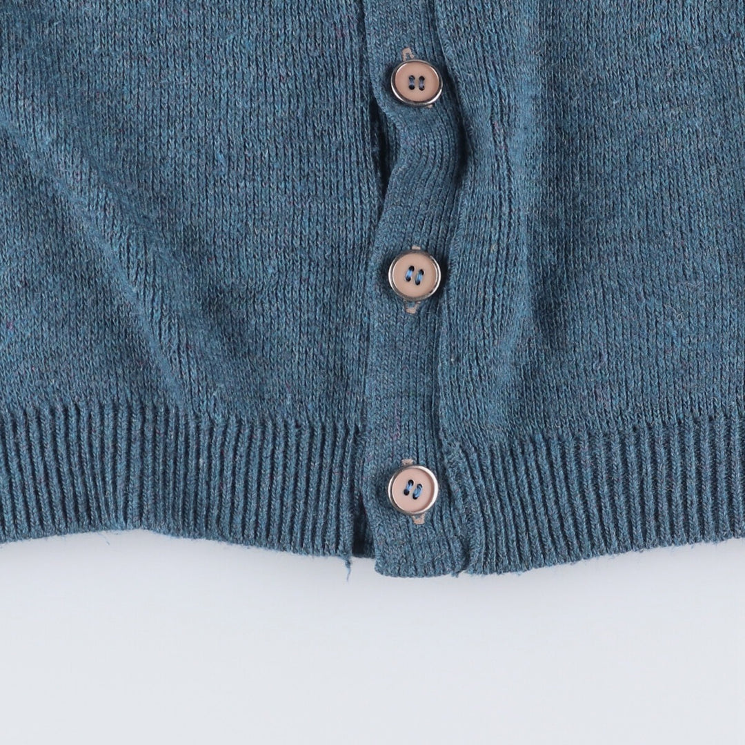 Vintage 1960'S Sears acrylic knit cardigan, size M, men's acrylic blue type Vintage Second Hand