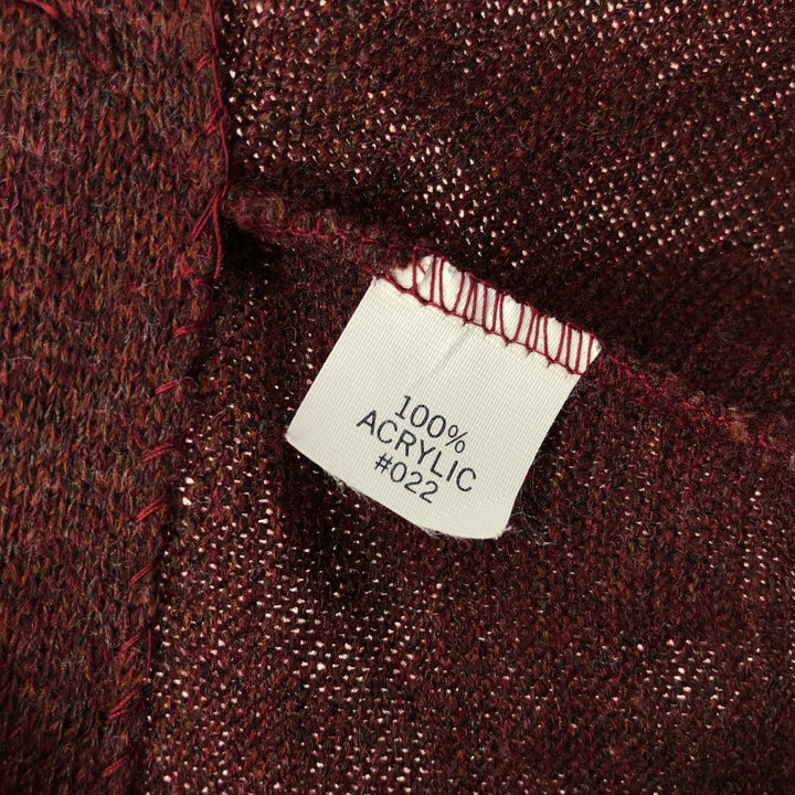 Vintage 70s-80'S Lacoste IZOD acrylic knit cardigan, men's size M acrylic burgundy type Vintage Second Hand