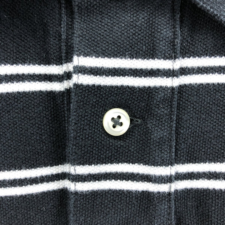 Ralph Lauren POLO by Ralph Lauren CUSTOM FIT short sleeve striped polo shirt men's XL size cotton black type Vintage Second Hand