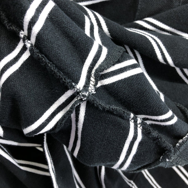 Ralph Lauren POLO by Ralph Lauren CUSTOM FIT short sleeve striped polo shirt men's XL size cotton black type Vintage Second Hand