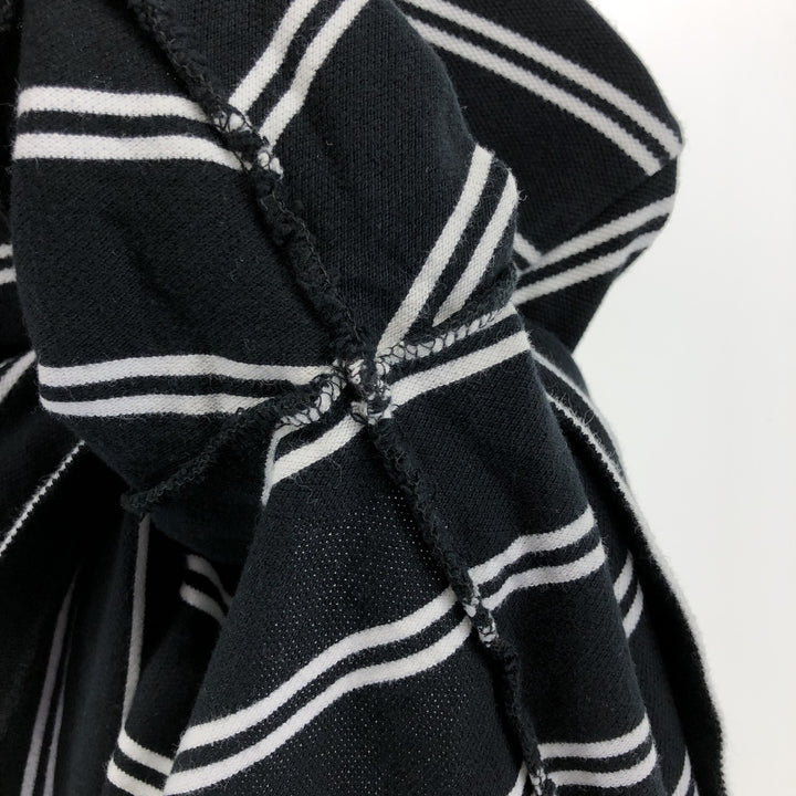 Ralph Lauren POLO by Ralph Lauren CUSTOM FIT short sleeve striped polo shirt men's XL size cotton black type Vintage Second Hand