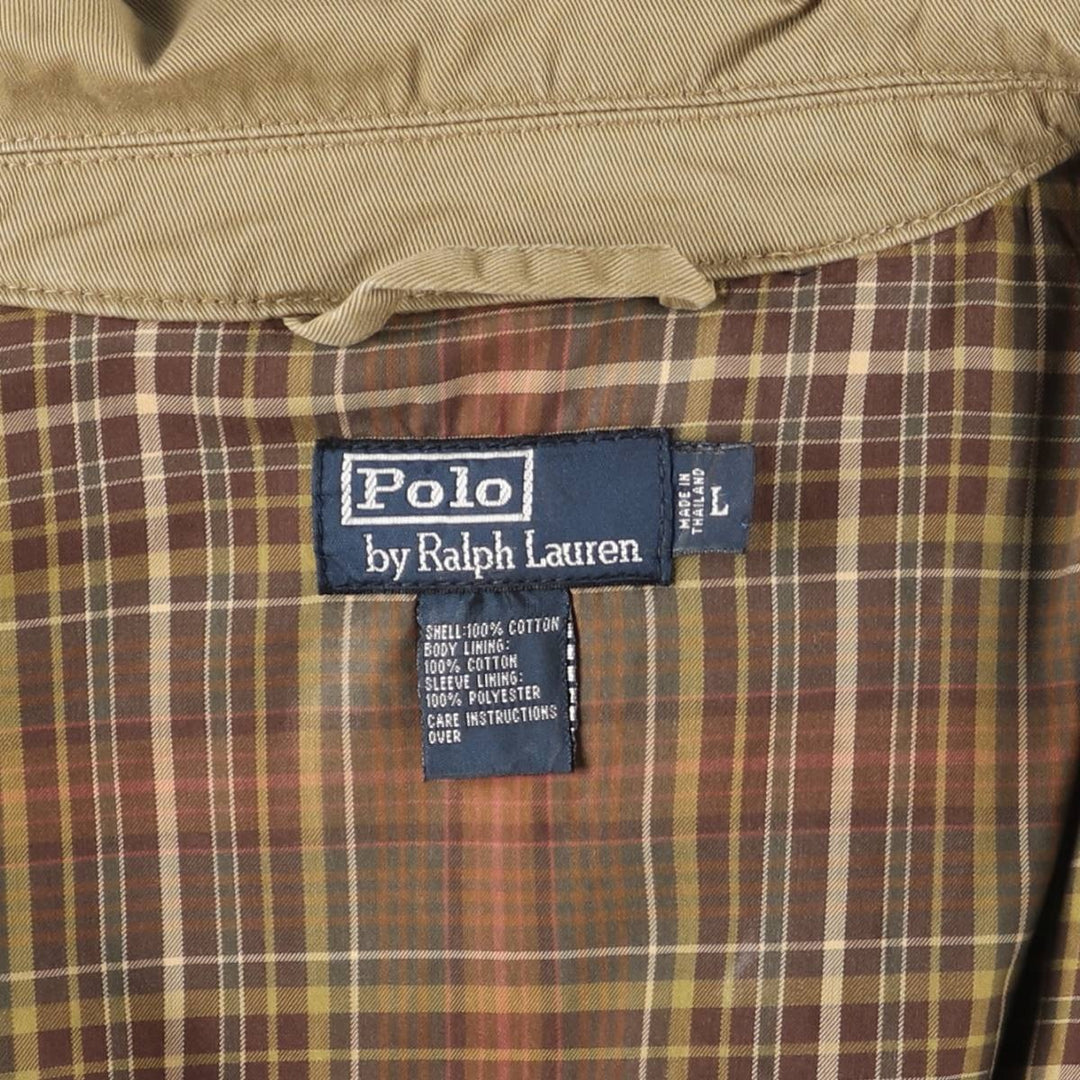 Ralph Lauren POLO by Ralph Lauren Swing Top Sports Jacket Men's L size cotton Beige type Vintage Second Hand