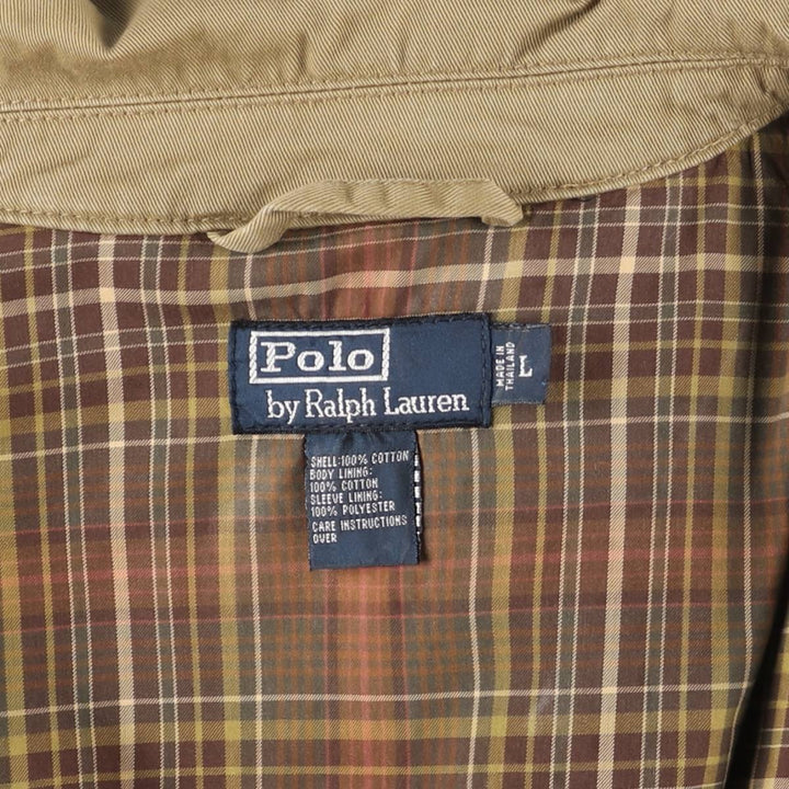 Ralph Lauren POLO by Ralph Lauren Swing Top Sports Jacket Men's L size cotton Beige type Vintage Second Hand