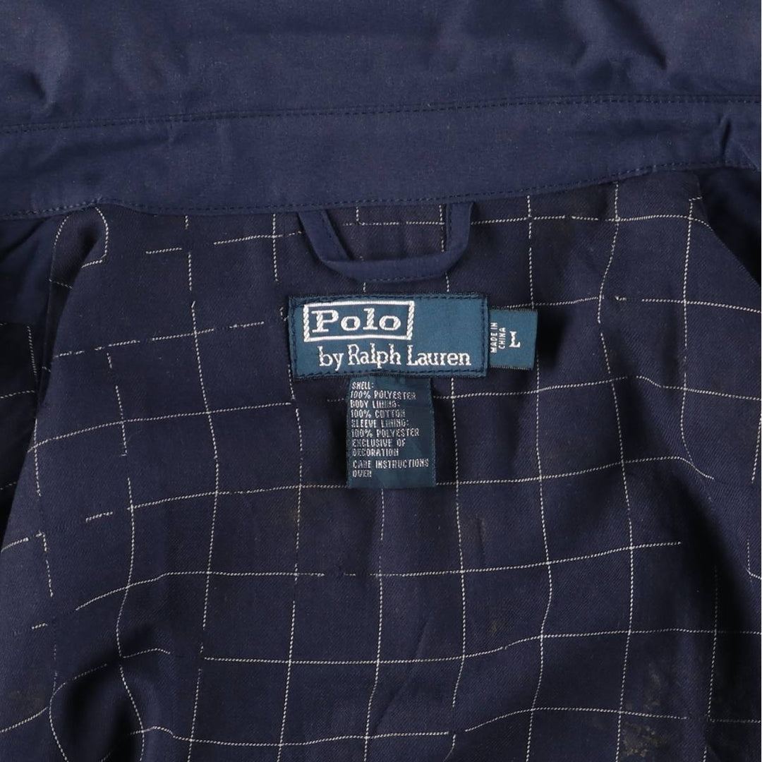 Ralph Lauren POLO by Ralph Lauren Swing Top Sports Jacket Men's L size polyester navy blue type Vintage Second Hand