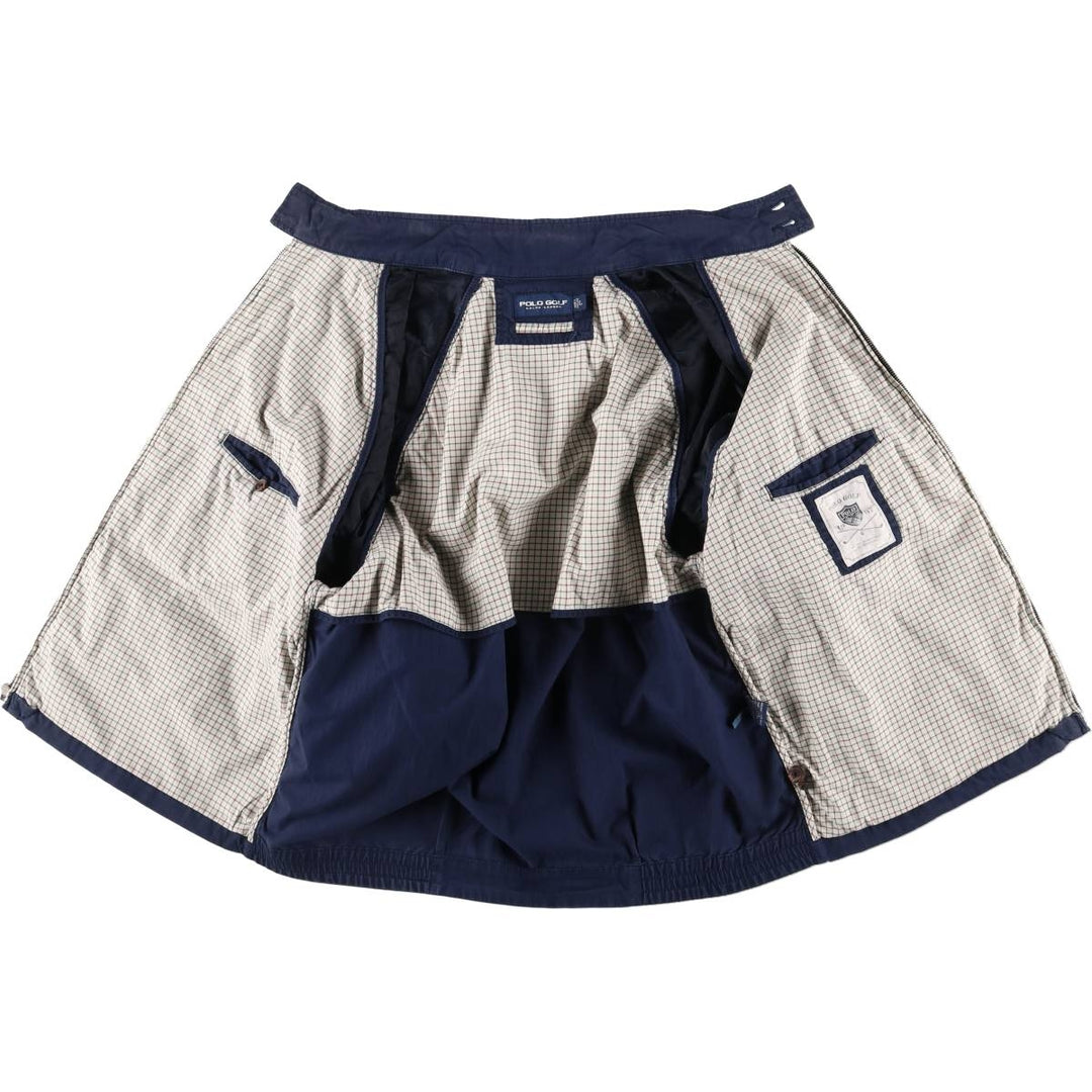 Ralph Lauren POLO GOLF Harrington Jacket Swing Top Men's L size cotton navy blue type Vintage Second Hand