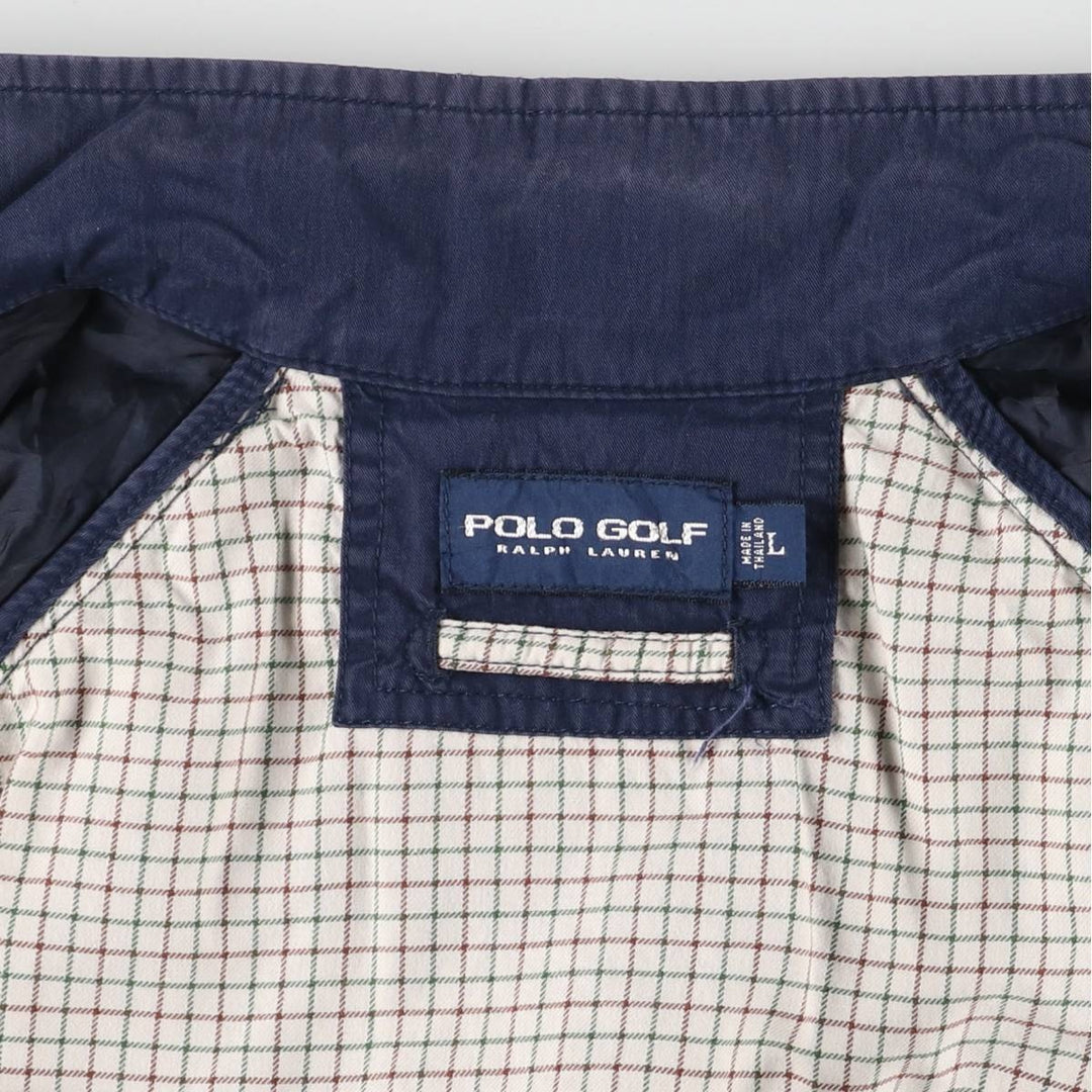 Ralph Lauren POLO GOLF Harrington Jacket Swing Top Men's L size cotton navy blue type Vintage Second Hand